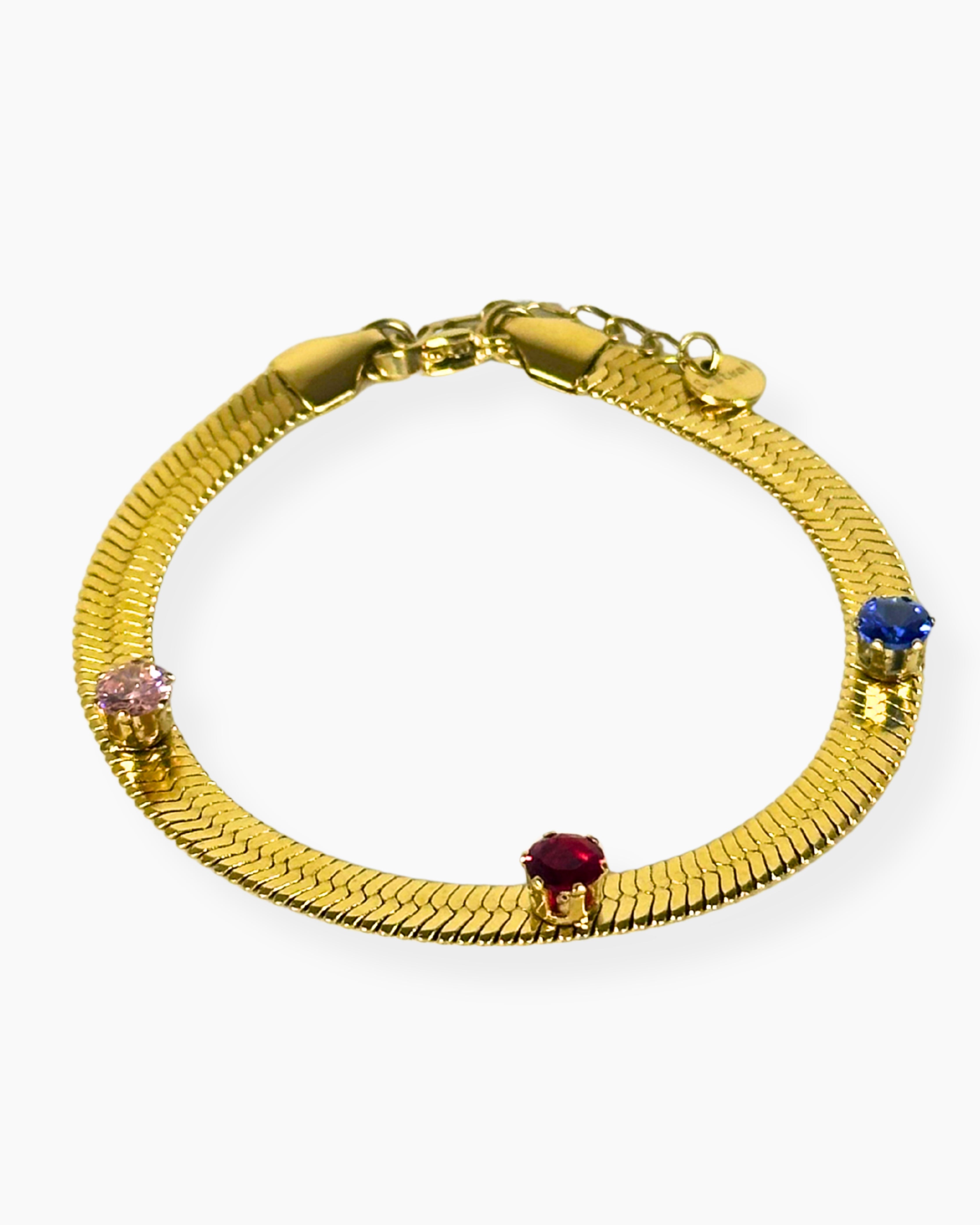 PULSERA “ROJO, ROSADO Y AZUL